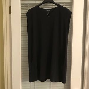 NWT Eileen Fisher Black Silk V-neck Tunic - Small